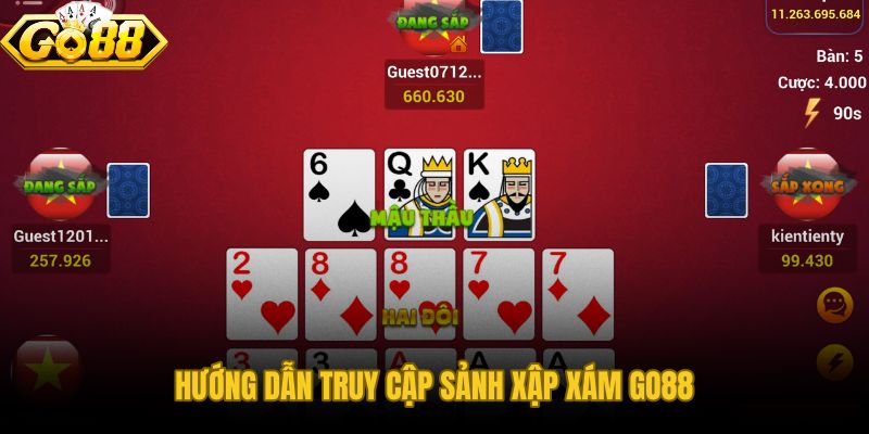 Bài Xập Xám GO88 với các bước vào bàn